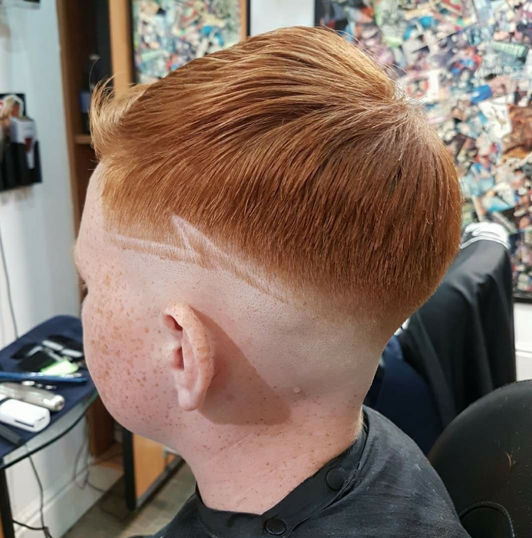 Kids lightning fade with a design detail